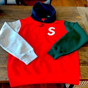 Supreme authentic colorblock hoodie